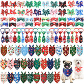 Reginary bandanas navideñas para perro, triángulos festivos, ideales para paseos y sesiones de fotos.