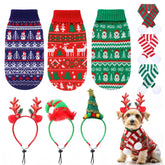 Reginary suéter navideño para perro, vista frontal, suave y cálido para días fríos.