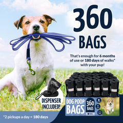 Reli set de 360 bolsas para heces caninas en 24 rollos, listo para llevar