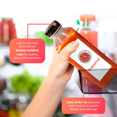 Reli botellas transparentes ideales para almacenar bebidas