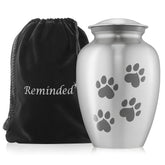 Reminded urna plata con huellas para perros, capacidad 110 libras, recuerdo duradero.