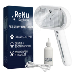 ReNu Dog Brush: cepillo para perros con spray de agua para reducir la estática