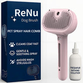 ReNu Dog Brush en la ducha 3-en-1 para baño y peinado de perros.