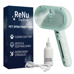 ReNu Dog Brush vapor ducha perros: cepillado cómodo y rápido durante el baño.
