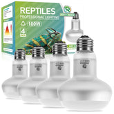 REPTI HOME Bombilla de calor 100W, vista frontal, calor concentrado para mantener la temperatura de reptiles.