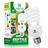 REPTI HOME Lámpara UVB 5.0 26W para reptiles tropicales mejora calcio.