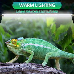 REPTI HOME T5 UVB lampara amplia cobertura ilumina terrario de forma uniforme.