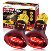 repti-zoo 75w lámpara calor infrarroja para terrario, temperatura estable sin perturbar día/noche