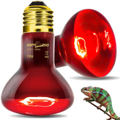repti-zoo lámpara calor infrarroja para reptiles, potencia duradera para días activos