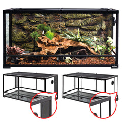 REPTI ZOO terrario de 50 galones con puerta frontal doble, acceso fácil
