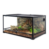 Terrario REPTI ZOO 36x18x18 para hábitat espacioso y limpieza sencilla
