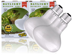 Lámpara de calor ReptiKing 2-pack 75W para reptiles, crea zona cálida estable.