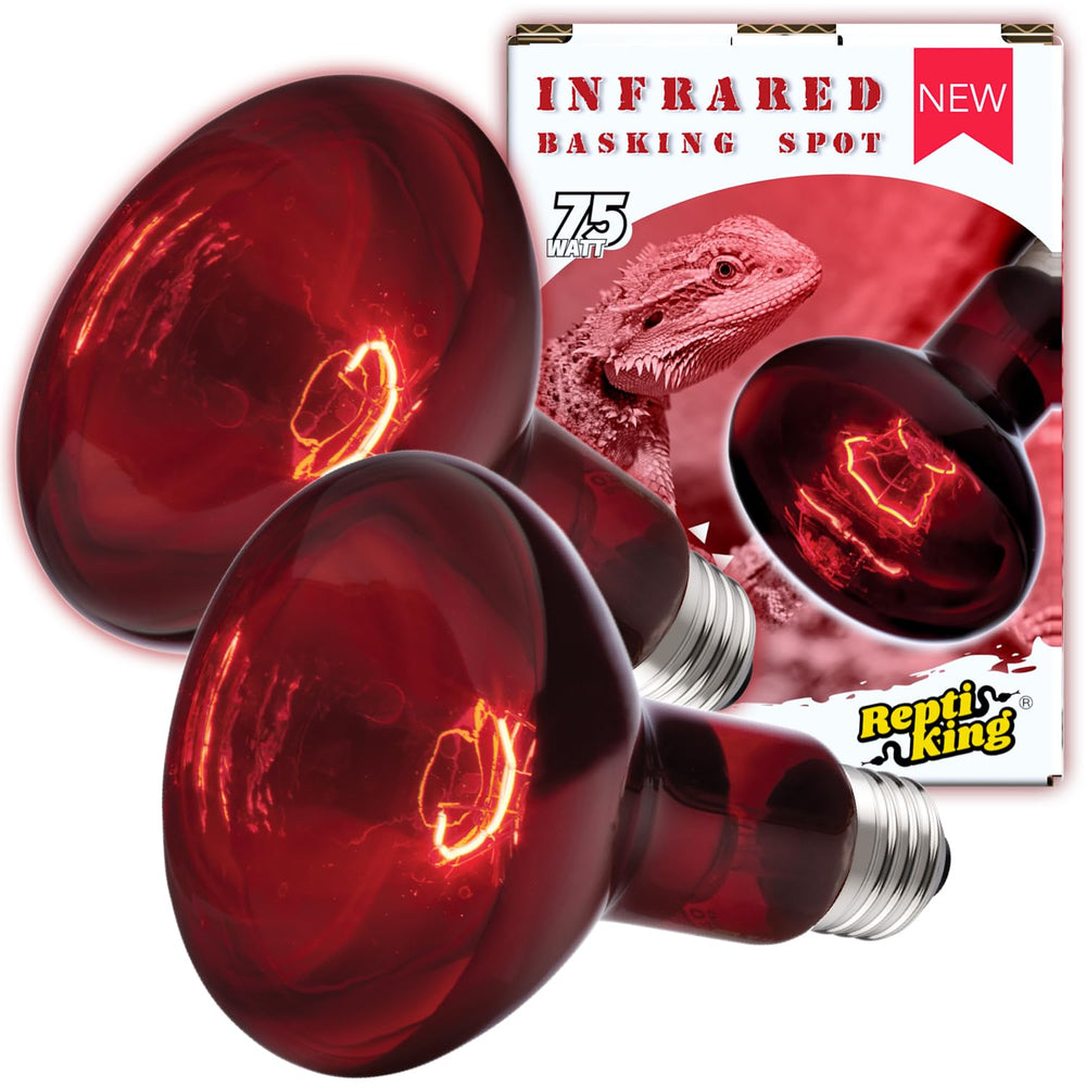 ReptiKing lampara calor roja 75W para terrario, calor estable