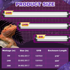 Reptispa T5 HO UVB diseño compacto: encaje sencillo en terrarios.
