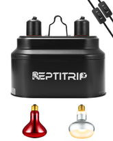 REPTITRIP Conjunto de lampara doble: iluminacion uniforme en terrario