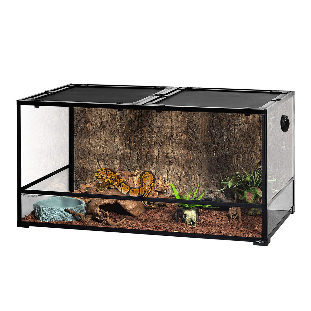 REPTIZOO terrario de 120 galones con vista 360 para observar reptiles