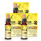 RESCUE Remedio para mascotas: gotas 10 ml, paquete de tres, uso práctico.