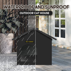 Protección impermeable para días lluviosos en la casa del gato Rest-Eazzzy.