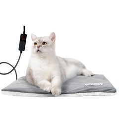Rest-Eazzzy cama gato con calor, vista frontal, perfecta para siestas cálidas.