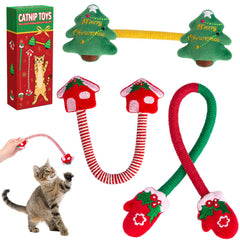 Juguete de árbol de Navidad con hierba gatera Retro Shaw para gatos, fomenta juego activo