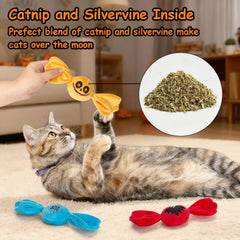 Retro Shaw Pack de tres juguetes para gatos con premios dulces.