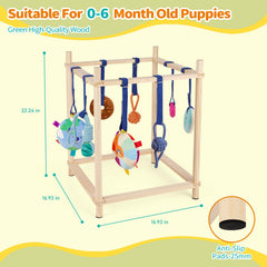 Retyion con 8 juguetes colgantes para perrito, estimula sentidos
