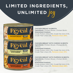 Reveal Gato: lata pollo con calabaza, combinación sabrosa y digestión suave.
