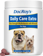 Doc Roy's Daily Care Extra en tabletas para perros, apoyo diario de energía y nutrición