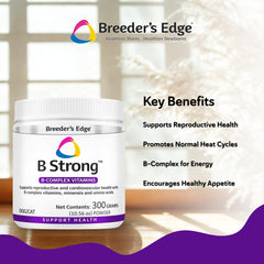 Revival Breeder’s Edge B Strong mejora la calidad y movilidad de espermatozoides para reproducción.