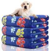 Manta Rezutan para perros grandes con estampado elefante y huellas, ideal para cama