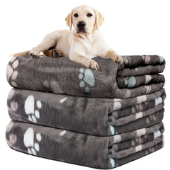 Manta Rezutan para perros grandes, gris y suave.