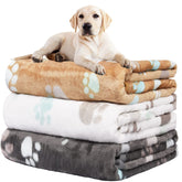 Manta Rezutan para perros grandes patitas grises, suave y cálida para dormir.