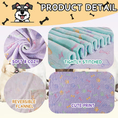 Rezutan manta de flannel suave para mascotas, tacto cálido.
