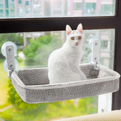 RherGrac percha-ventana-gato, reposo cómodo y estable para felino de gran tamaño.