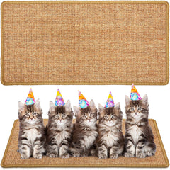 Riakrum almohadilla rasca sisal rectangular para gatos, protege muebles