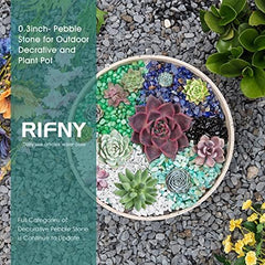 RIFNY piedras para acuario verde, acabado pulido para fondo natural