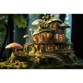Riivvdise fondo acuario bosque hada - profundidad visual y ambiente encantador para tu acuario
