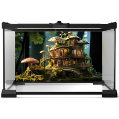 Riivvdise fondo terrario cascada bosque - ideal para decorar terrarios y aumentar la sensación de naturaleza