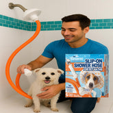 Rinseroo ducha para perros sin herramientas para baños rápidos y fáciles.