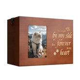 RINVEE urna para mascotas, vista frontal con marco de foto para conservar recuerdos.