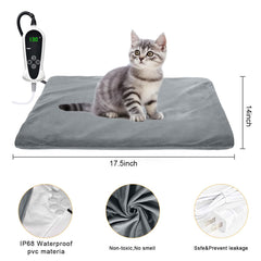 Riogoo almohadilla de calor con tela Oxford floral para mascota