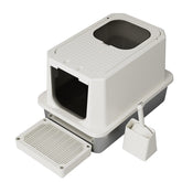 RIZZARI caja-gato-inoxidable, tamaño-extra-grande, para comodidad y privacidad.