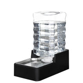 RIZZARI dispensador de agua por gravedad negro de 7.5L, ideal para mascotas.