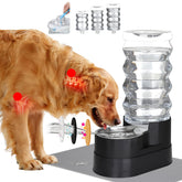 Dispensador de agua RIZZARI para perros con sistema gravitacional de 9L, ideal para exterior.