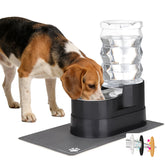 RIZZARI dispensador automático para gatos de 7 litros en elevación, fácil acceso al agua