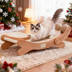 RizzQi hamaca de madera para gatos, mayor confort.