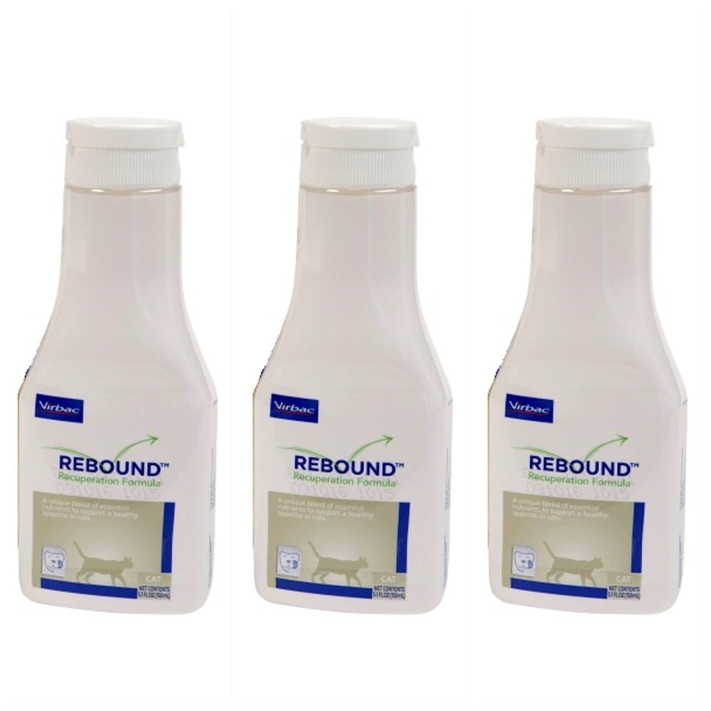 R-LAKE Rebound Recuperation Formula para Gatos en empaque de 3 unidades, apoyo continuo.