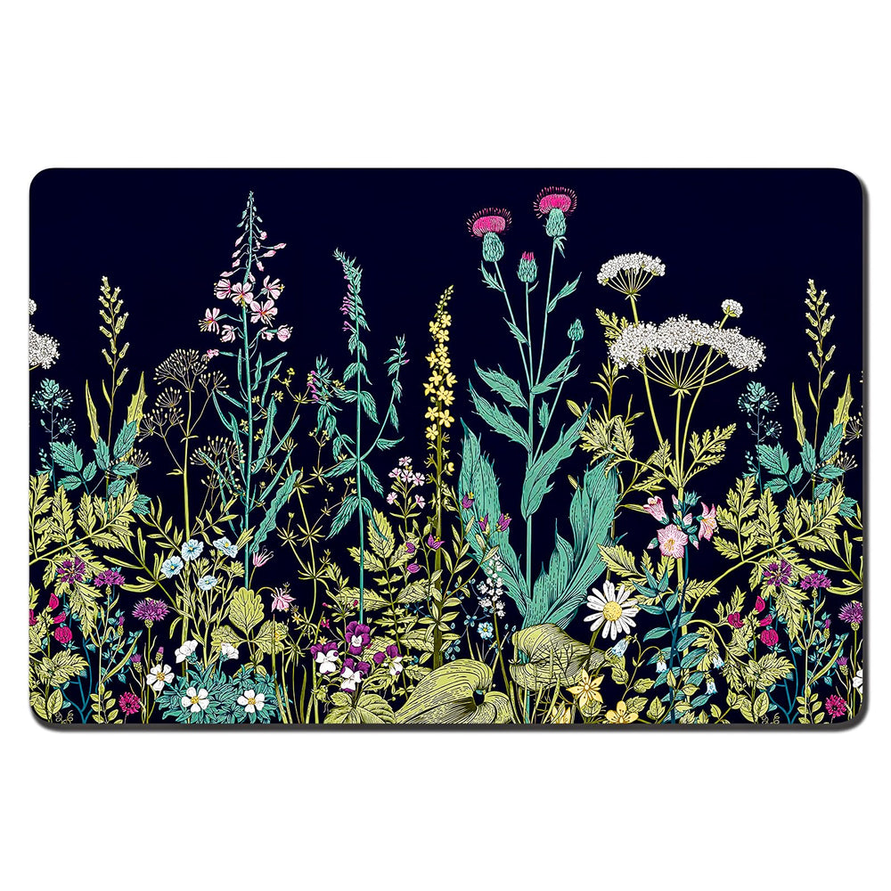 Rnivvi alfombrilla para alimentación de perro con diseño floral que mantiene limpia la zona de comer.