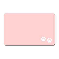 Alfombrilla Rnivvi para comida de perro rosa 12 x 19 pulgadas, mantiene el área limpia durante las comidas.