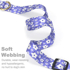Collar Rnivvi para perro grande con diseño de hojas, uso diario activo.